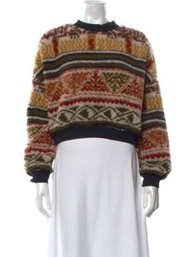 Pre-owned Etro Printed Crew Neck Sweatshirt In Black