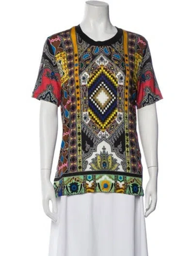 Pre-owned Etro Printed Crew Neck T-shirt In Neutral