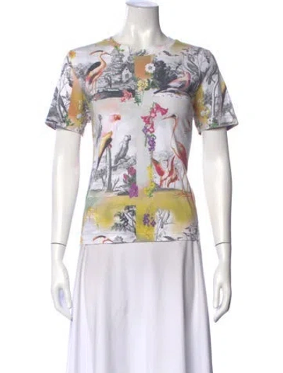 Pre-owned Etro Printed Crew Neck T-shirt In Neutral