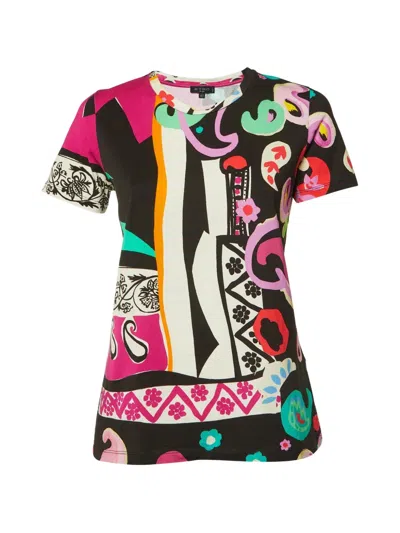 Pre-owned Etro Printed Crew-neck T-shirt In Black