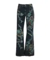 Etro Women Printed Denim In Blue