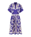 Etro Cotton Dress With Belt And Pleated Skirt