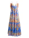Etro Printed Open-back Cotton Voile Maxi Dress