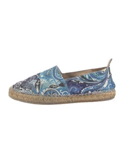 Pre-owned Etro Printed Espadrilles In Blue