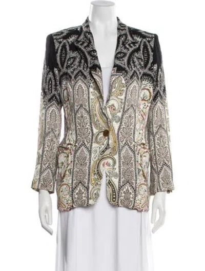 Pre-owned Etro Printed Evening Jacket In Black