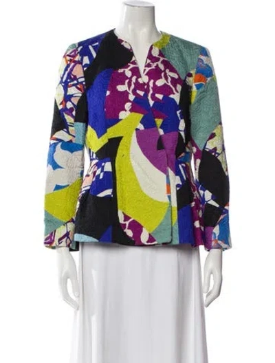 Pre-owned Etro Printed Evening Jacket In Blue