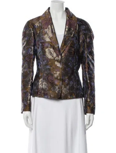 Pre-owned Etro Printed Evening Jacket In Brown