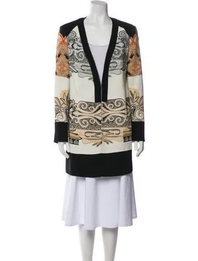 Pre-owned Etro Printed Evening Jacket In White