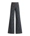 Etro Printed Flared Jeans In Black