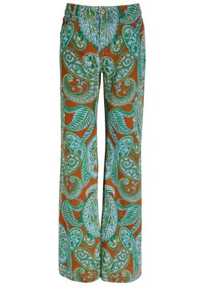 ETRO ETRO PRINTED FLARED-LEG JEANS