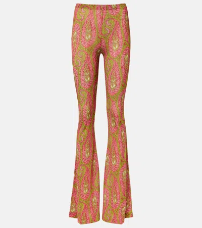 ETRO PRINTED FLARED PANTS