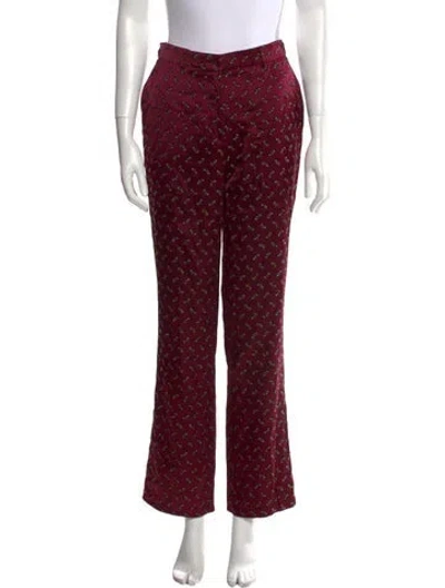 Pre-owned Etro Printed Flared Pants In Purple