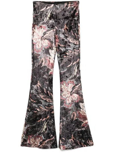 Etro Velvet Trousers In Multicolour
