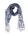Etro Printed Fringed Edge Shawl  In Multicolor