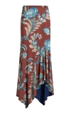 Etro Print Viscose Handkerchief Skirt In Multi