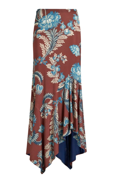 Etro Printed Handkerchief Maxi Skirt In Multi