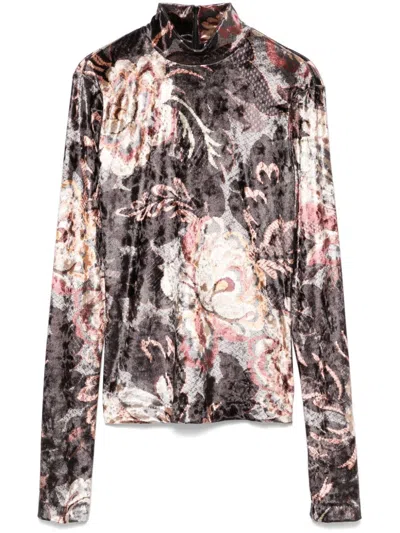 Etro Printed High-neck Sweater In Multi