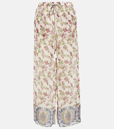 Etro Printed High-rise Pants In Multicoloured
