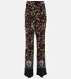 Etro Printed High-rise Silk Pants In Multicoloured