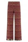 Etro Printed High-rise Trousers In Multi