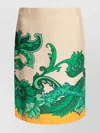 Etro Printed High Waist Knee-length Skirt In Multi