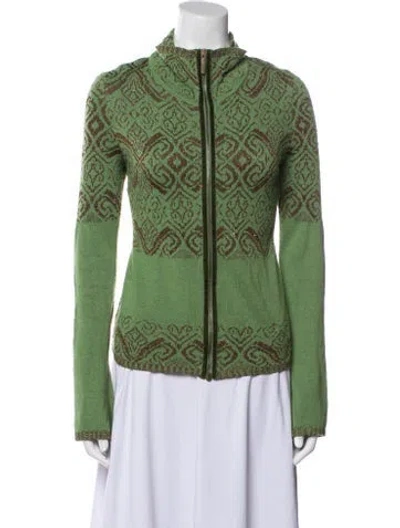Pre-owned Etro Printed Jacket In Green