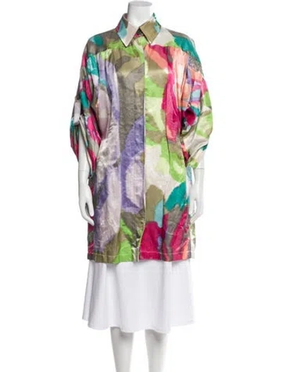 Pre-owned Etro Printed Jacket In Green