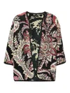Etro Patterned-jacquard Brocade Jacket In Verde