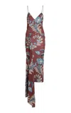 Etro Printed Dress In Bordeaux