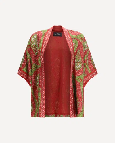 Etro Printed Kesa Jacket In Red
