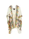 Etro Printed Kimono Jacket Open Front Draped In White