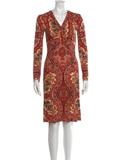Pre-owned Etro Printed Knee-length Dress