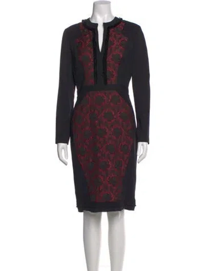 Pre-owned Etro Printed Knee-length Dress In Multi
