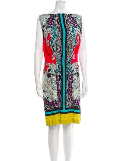Pre-owned Etro Printed Knee-length Dress In Multi