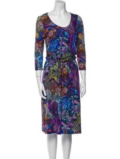 Pre-owned Etro Printed Knee-length Dress In Multi