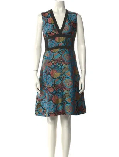 Pre-owned Etro Printed Knee-length Dress In Multi
