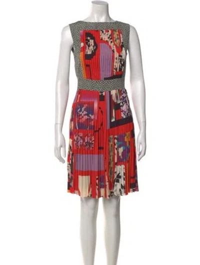 Pre-owned Etro Printed Knee-length Dress In Multi