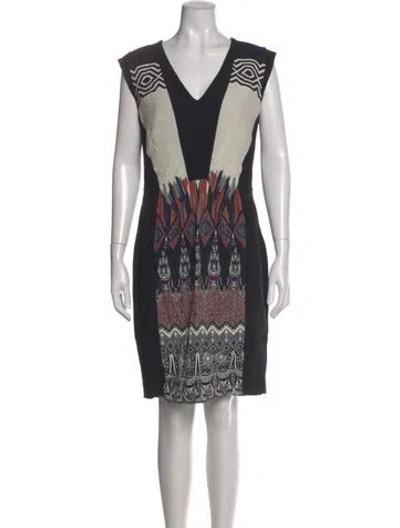 Pre-owned Etro Printed Knee-length Dress In Multi