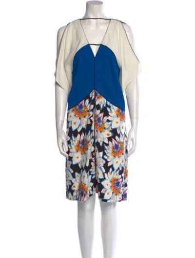Pre-owned Etro Printed Knee-length Dress In Neutral