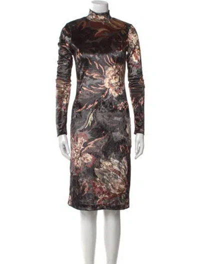 Pre-owned Etro Printed Knee-length Dress In Neutral