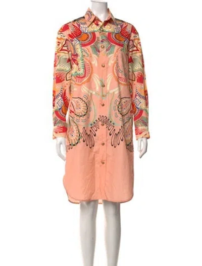 Pre-owned Etro Printed Knee-length Dress In Pink