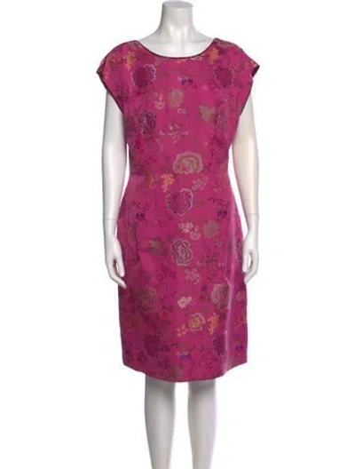 Pre-owned Etro Printed Knee-length Dress W/ Tags In Pink