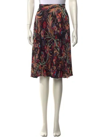 Pre-owned Etro Printed Knee-length Skirt In Black