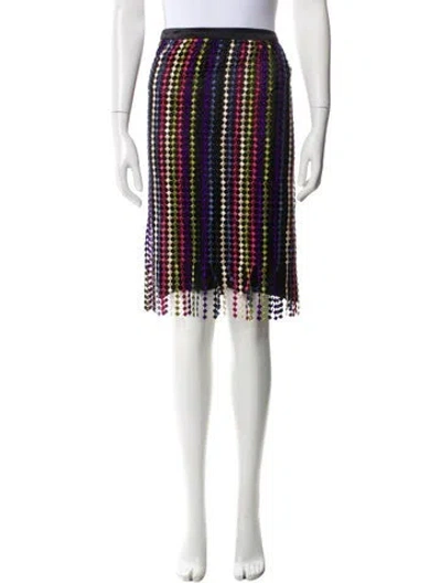 Pre-owned Etro Printed Knee-length Skirt In Black