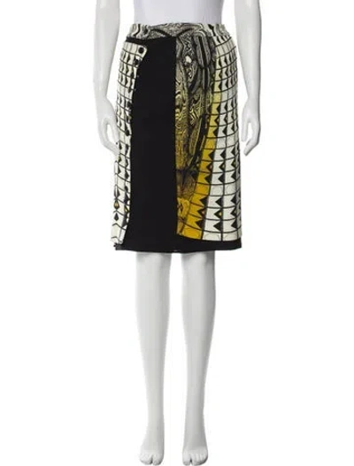 Pre-owned Etro Printed Knee-length Skirt In Green