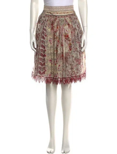 Pre-owned Etro Printed Knee-length Skirt In Neutral