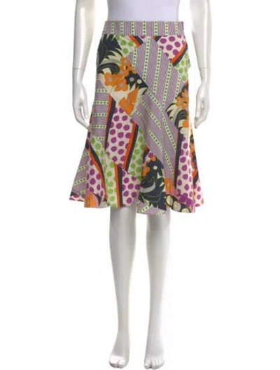 Pre-owned Etro Printed Knee-length Skirt In Purple