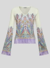 Etro Graphic-print Knitted Top In White