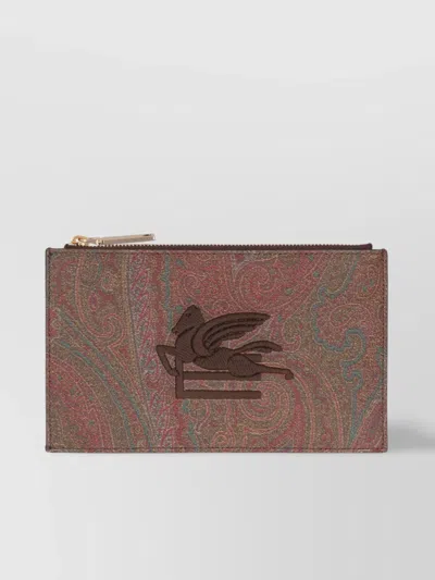 Etro Printed Logo Flat Pouch