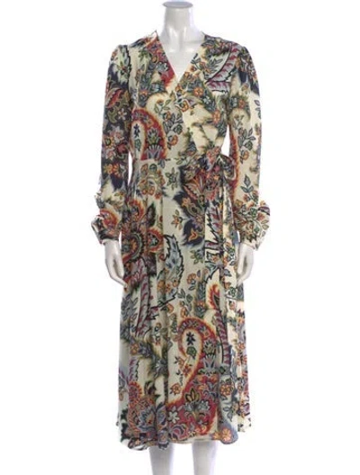 Pre-owned Etro Printed Long Dress In Multi